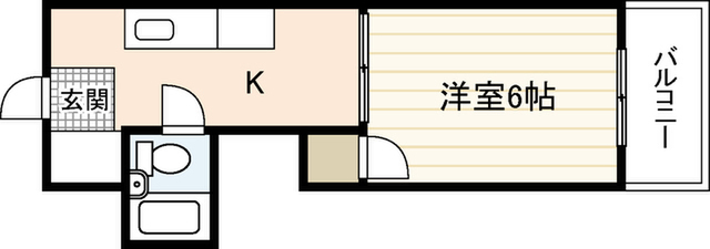 エールマンスリー広島駅北五番館 1K 間取り