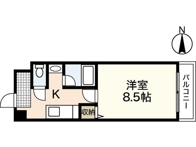 エールマンスリー宇品神田弐番館 1K 間取り