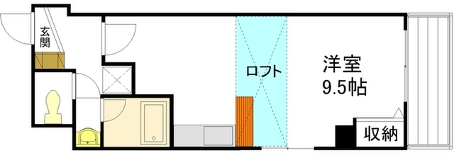 エールマンスリー幟町　参番館 1R 間取り
