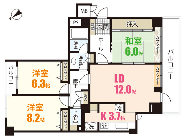ヒルズステージⅠ番館(807)