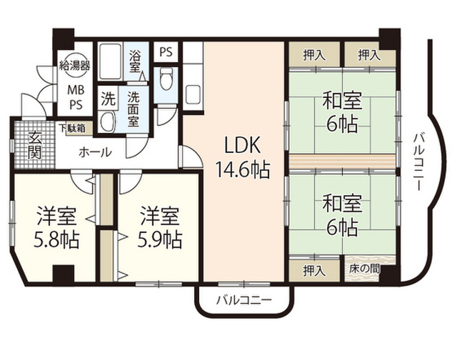 星和地所牛田コーポラス E棟