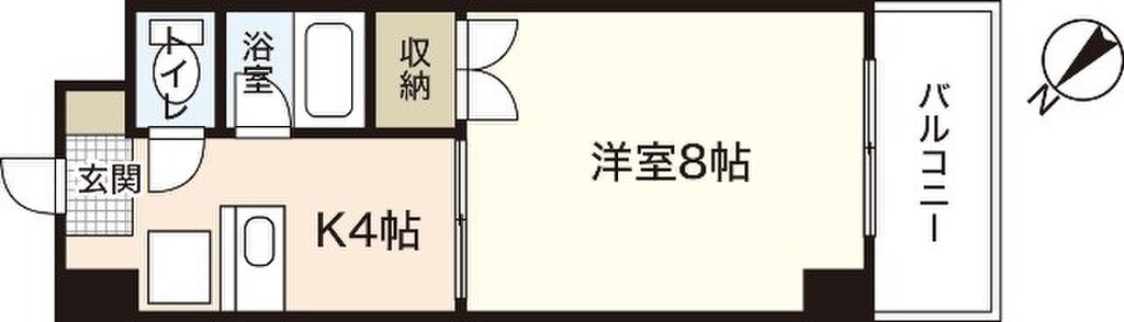 エールマンスリー西原 参番館 1K 間取り エールマンスリー西原 参番館 1K 間取り