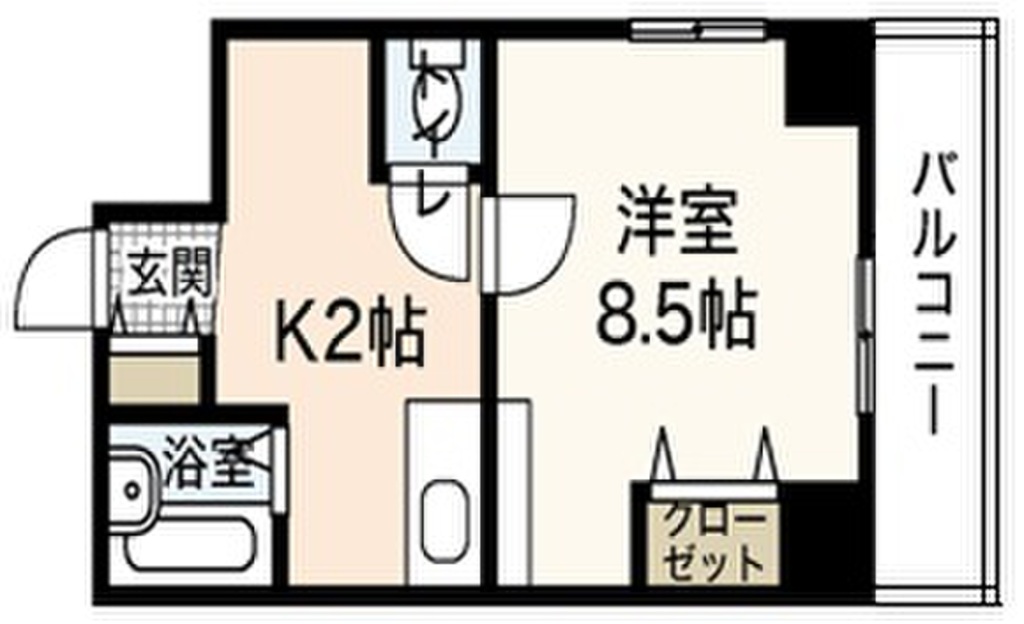 エールマンスリー紙屋町 1K 間取り