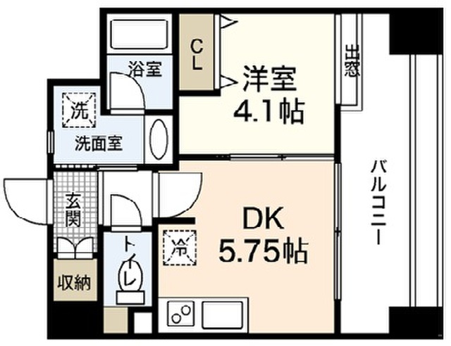 エールマンスリー西広島駅 1DK 間取り