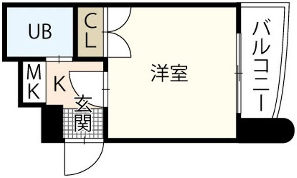 エールマンスリー天神川駅 1K 間取り