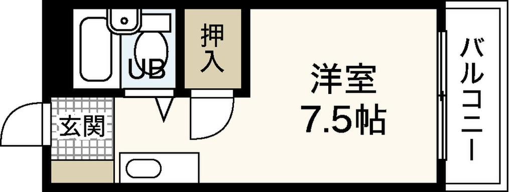 エールマンスリー舟入 1R 間取り