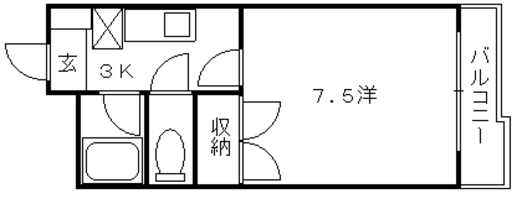 エールマンスリー広島駅北 1K 間取り