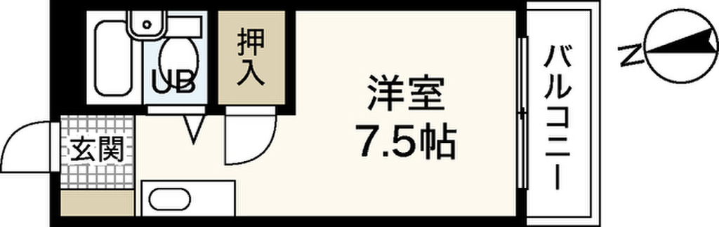 エールマンスリー舟入 1R 間取り