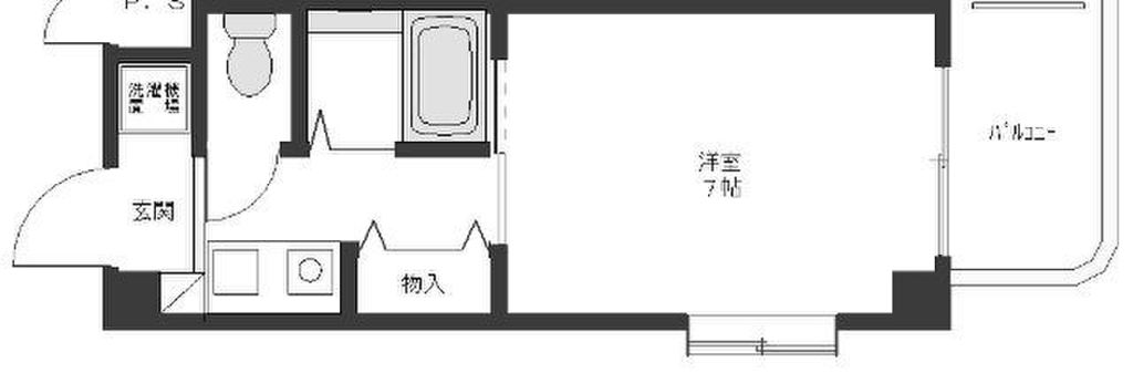 エールマンスリー宇品御幸 1K 間取り