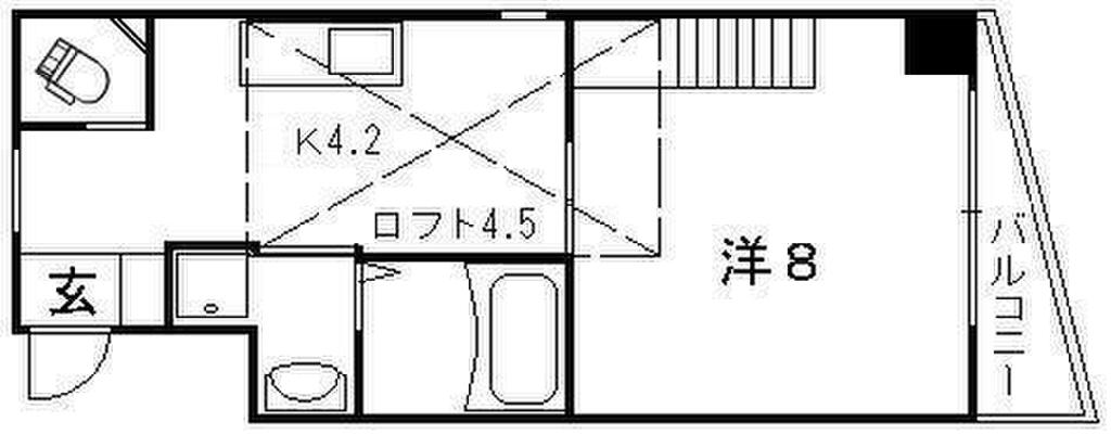 エールマンスリー広島駅北四番館 1K 間取り