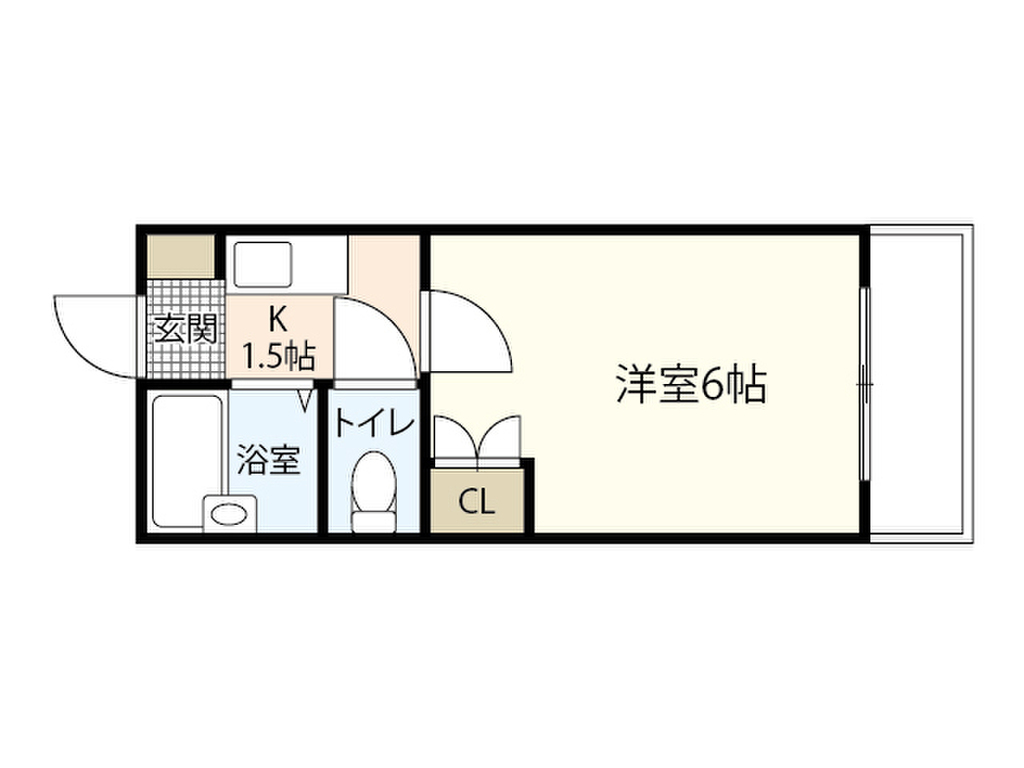 エールマンスリー井口 1K 間取り