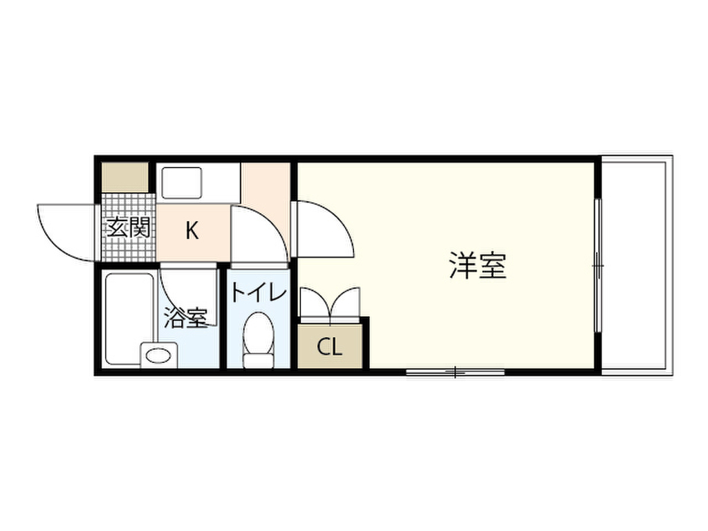 エールマンスリー井口 1K 間取り