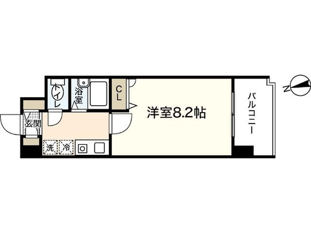 エールマンスリー平和公園西 弐番館 1K 間取り
