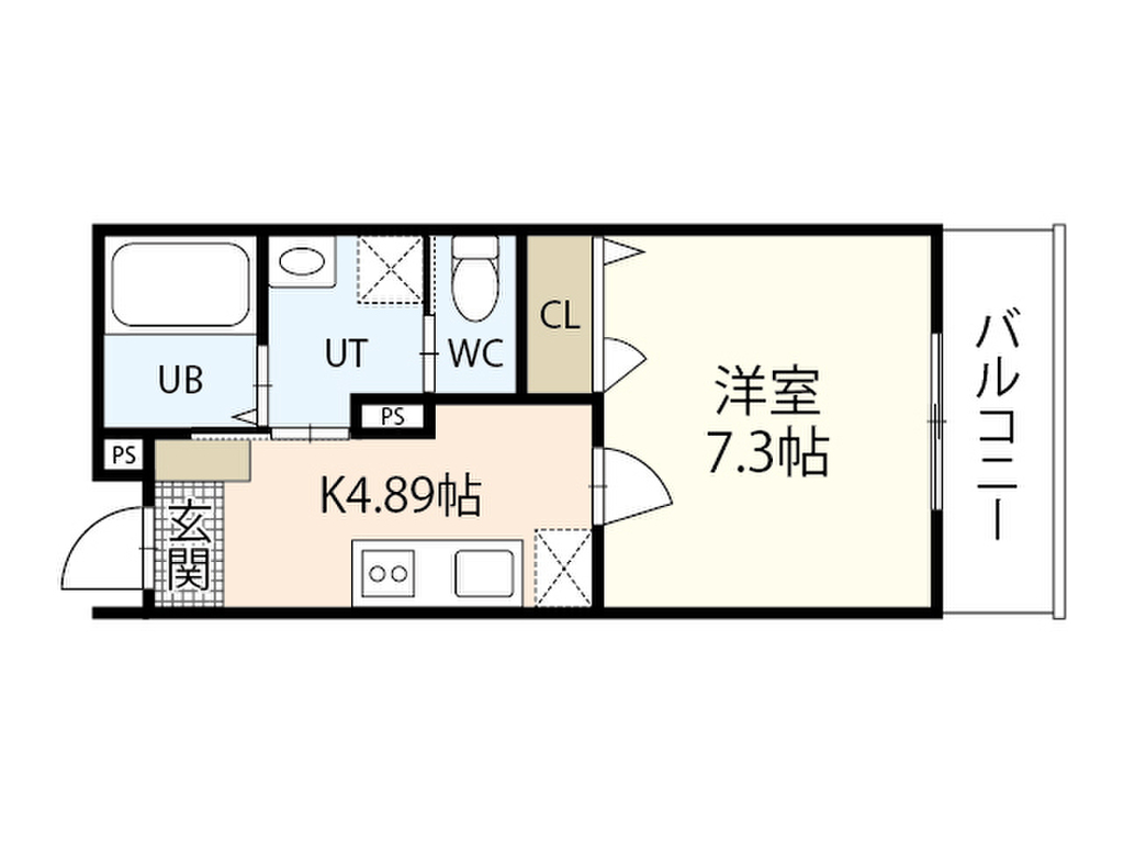 エールマンスリー廿日市駅前 1K 間取り